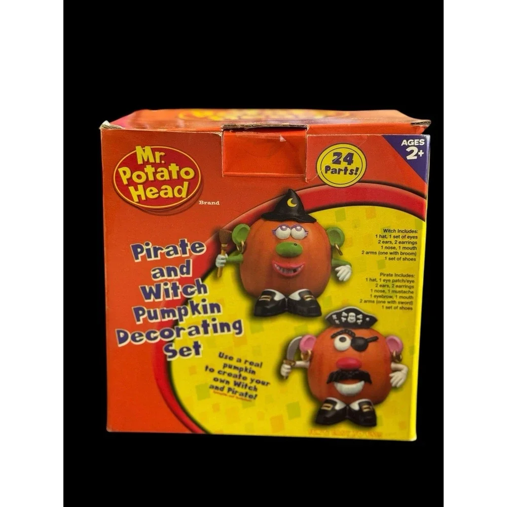 Mr Potato Head Pumpkin Decorating Kit Pirate Witch Halloween Parts Set 24 Pc Box